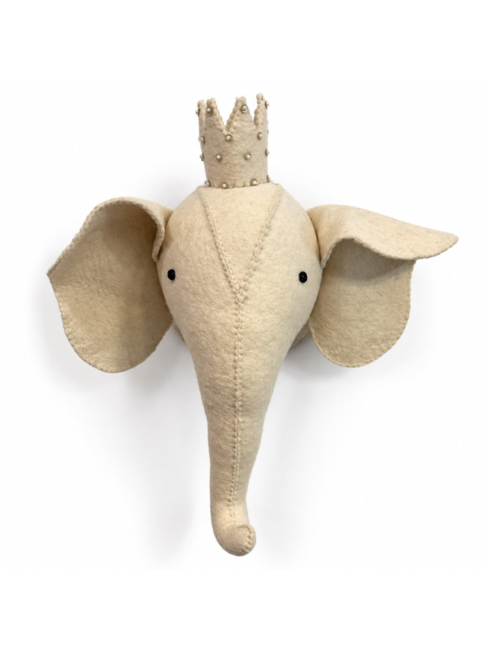 Fiona Walker England Elephant Crown Felt Wall Head Nursery Decor